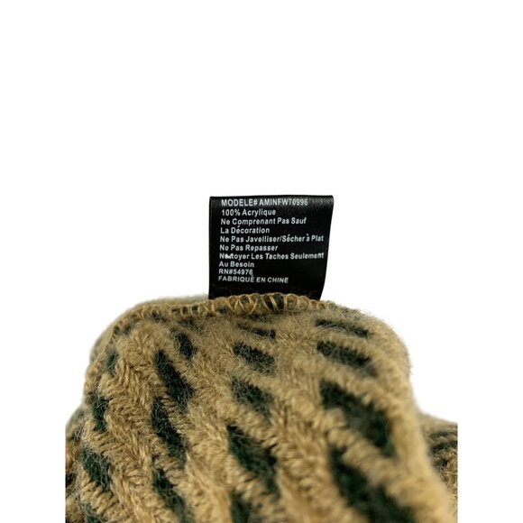 Striped Infinity Scarf Beige & Green - Picture 5 of 7